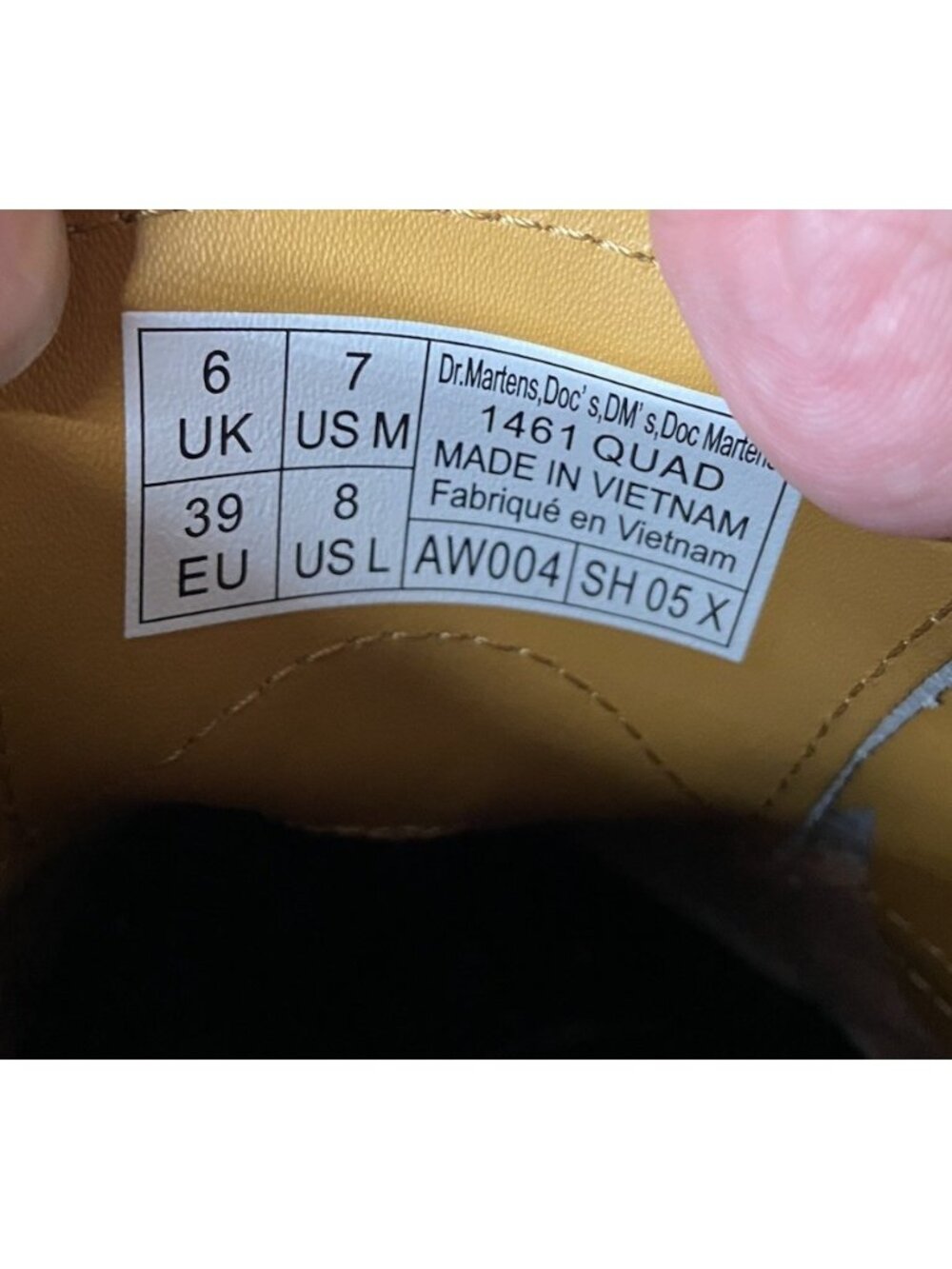 DR. MARTENS 1461 Quad Platform Shoes Oxford White Smooth Leather W US 8 Men 7 - Picture 8 of 9
